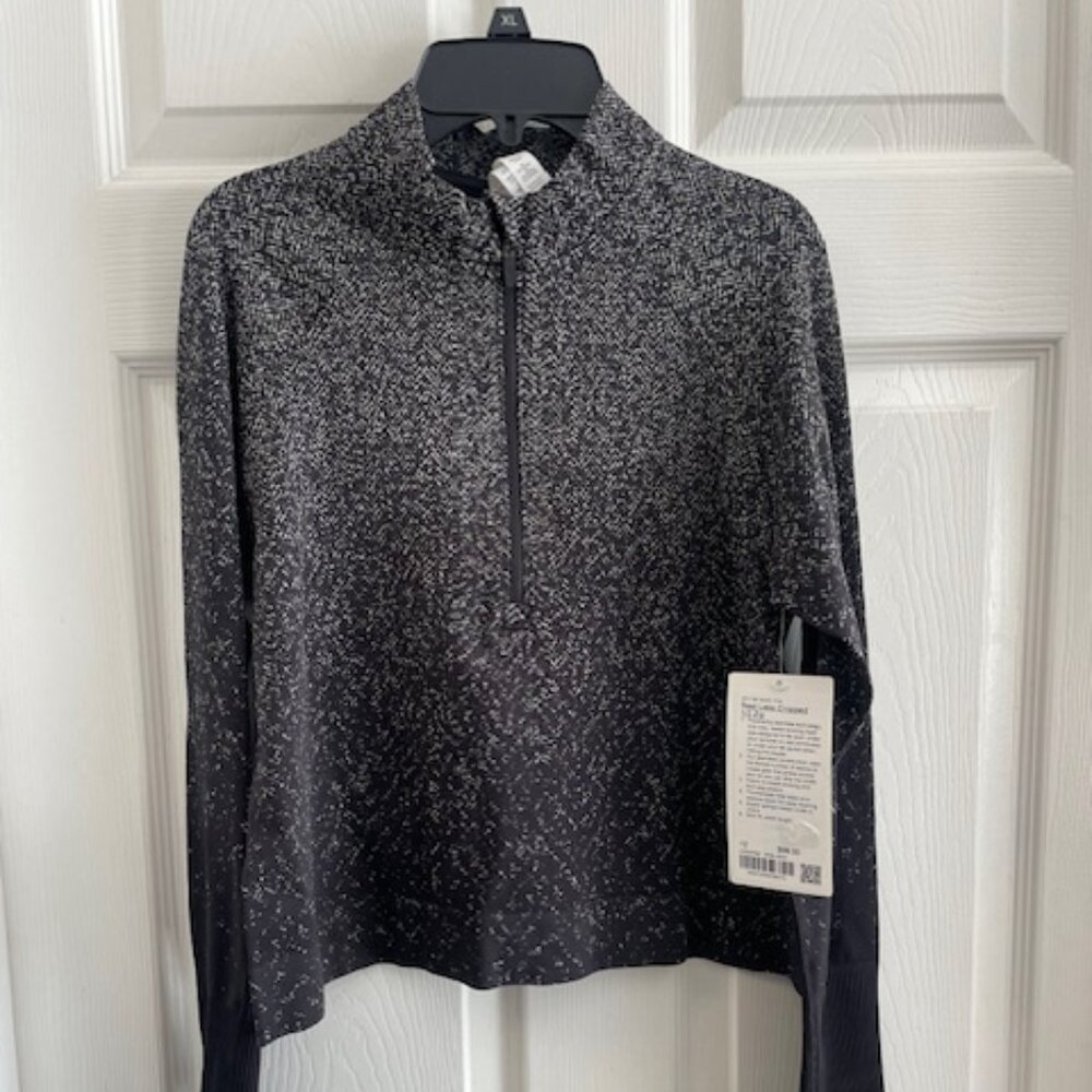 LULULEMON CROP 1/2 ZIP LONG SLEEVE PULLOVER SIZE 12